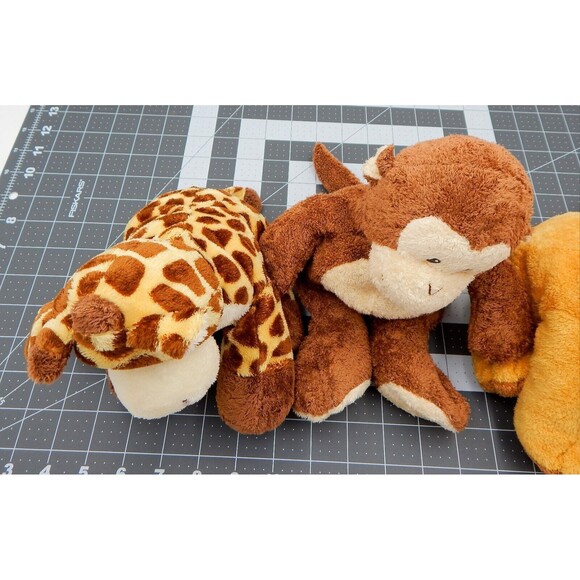 Ty Pluffies Tylux Giraffe Lion Monkey Beanbag Terry Plush Stuffed Animal Set/3 - Picture 8 of 14